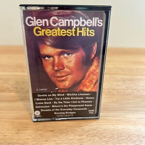 VTG Glen Campbell Greatest Hits Stereo Cassette Tape Country Music Songs C124107